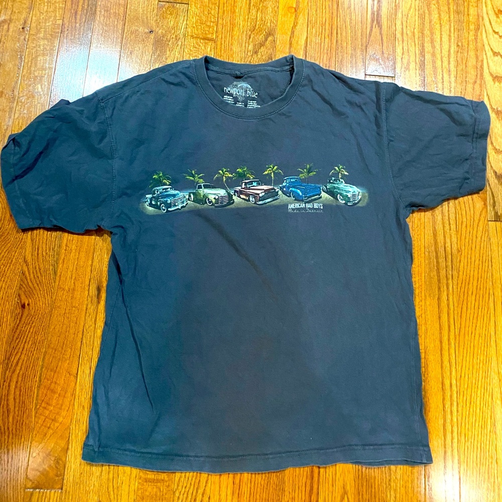 Mens Newport Blue 
American Bad Boys Truck shirt